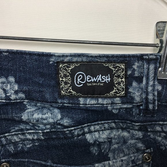 Rewash Brand Denim Jeans Junior Size 9 Floral - Picture 6 of 6